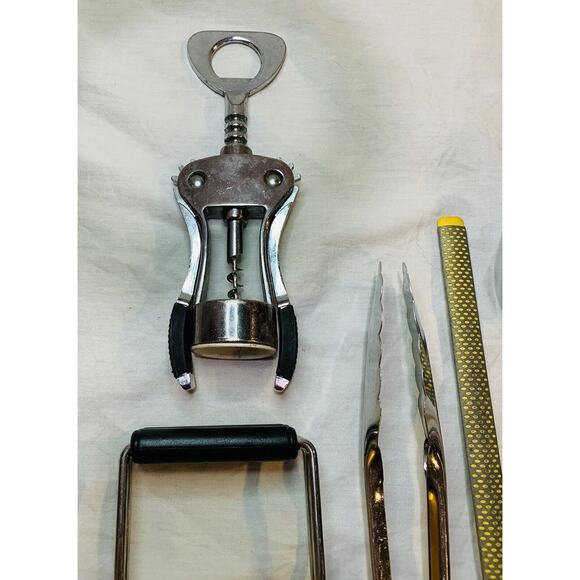 Kitchen Utensils Lot 12 Scoop Tongs Forks Spoon Whisk Sharpener Opener Peeler - Picture 2 of 8